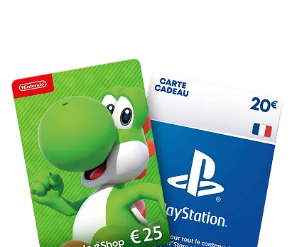 Cartes cadeaux Nintendo eShop et PlayStation Store